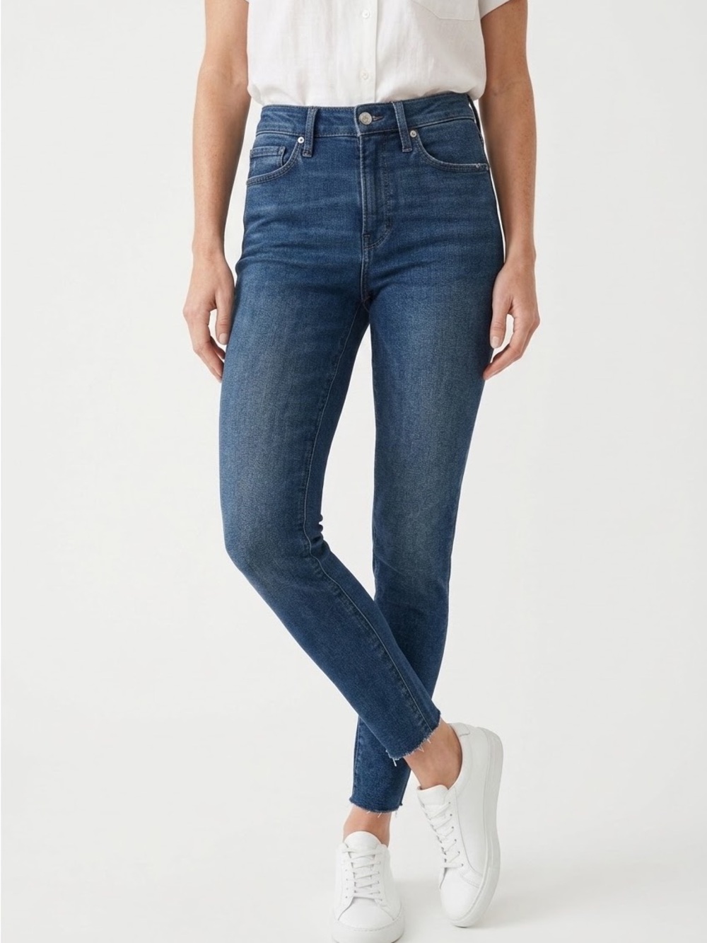 Good American High-Rise Skinny Jeans in Dark Blue - Women